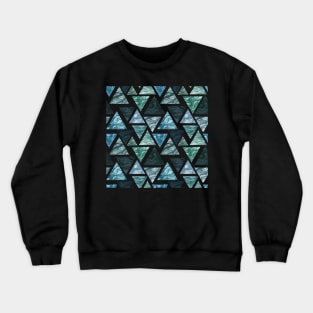 Green and Blue Triangles Crewneck Sweatshirt